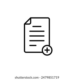 Add New Document Icon Perfect for File Management