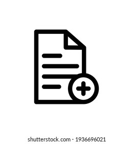 Add new document icon. add new document vector icons designs can be used for mobile, ui, web. Add File Icon Symbol Simple Design. new document icon , add paper icon