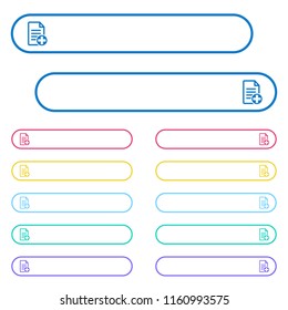 Add new document icons in rounded color menu buttons. Left and right side icon variations.