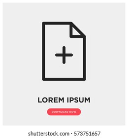 Add new document vector icon