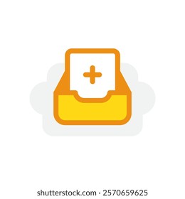 Add new files, documents. Drag the document to this page. Illustration flat design. Modern graphic elements for user interface pages, infographics, icons, etc.