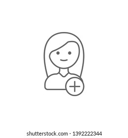 Add, new, friend icon. Element of friendship icon. Thin line icon for website design and development, app development. Premium icon