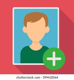 add new friend in vector flat design