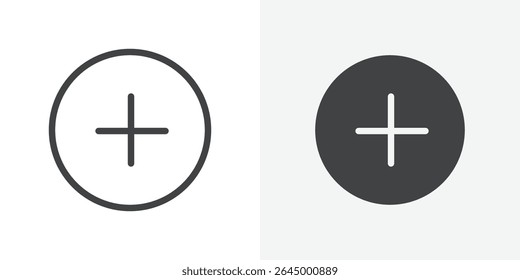 Add new icon Outline vector sign