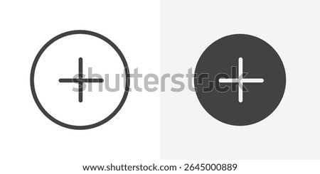 Add new icon Outline vector sign