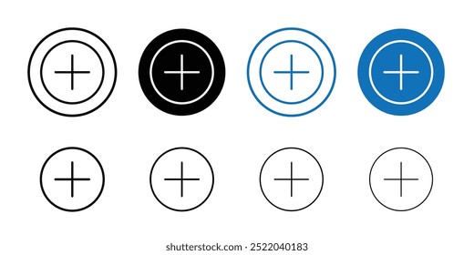 Add new icon thin line vector illustration