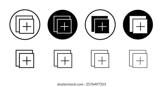 Add new icon vector line logo mark or symbol set collection outline style