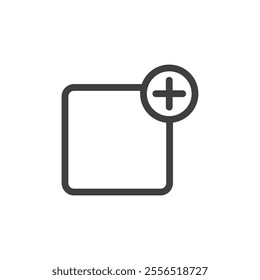Add new icon Vector logo outline