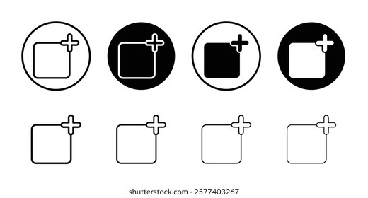 Add new icon Vector logo set flat