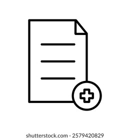 Add new icon vector outline logo sign