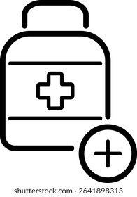 Add new medication bottle icon