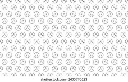 Add new member user Icon pattern on white background. Vector Illustration