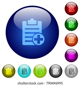 Add new note icons on round color glass buttons