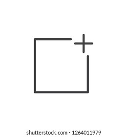Add new outline icon. linear style sign for mobile concept and web design. Add file simple line vector icon. Symbol, logo illustration. Pixel perfect vector graphics