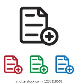 Add new page vector icon