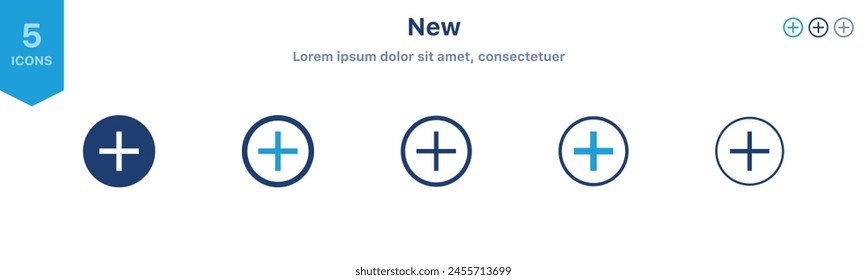 Add, new, plus icon symbol - create icons, more button - Add item icon	
