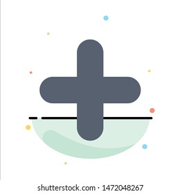 Add, New, Plus, Sign Abstract Flat Color Icon Template