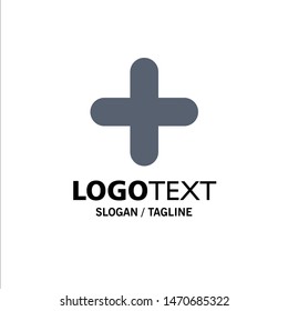 Add, New, Plus, Sign Business Logo Template. Flat Color. Vector Icon Template background