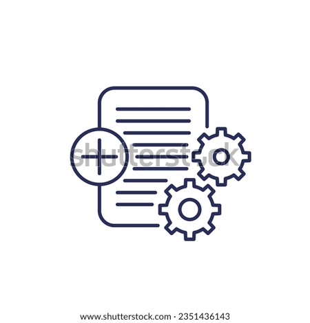 add new project line icon on white