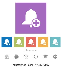 Add new reminder flat white icons in square backgrounds. 6 bonus icons included.