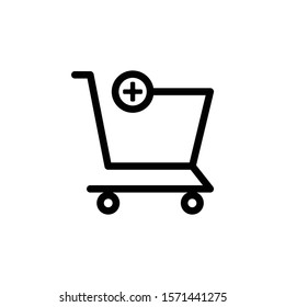 add new shopping cart vector icon. Modern simple isolated sign. Pixel perfect vector illustration for logo, website, mobile app and other designs
