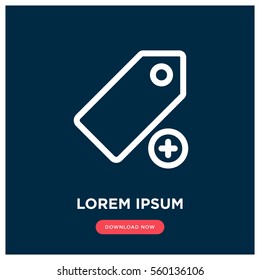 Add new tag vector icon