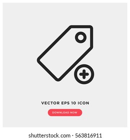Add new tag vector icon