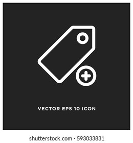 Add new tag vector icon