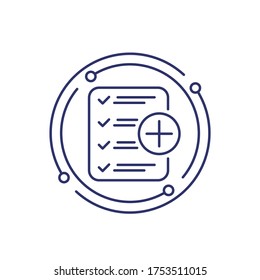 add new task line icon
