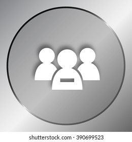 Add new user account flat icon for apps. Vector illustration