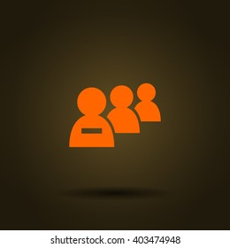 Add new user account flat icon for apps. Vector illustration