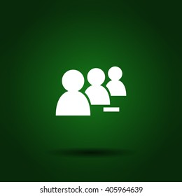 Add new user account flat icon for apps. Vector illustration