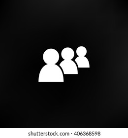Add new user account flat icon for apps. Vector illustration