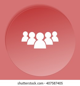 Add new user account flat icon for apps. Vector illustration