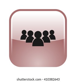 Add new user account flat icon for apps. Vector illustration