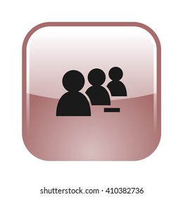 Add new user account flat icon for apps. Vector illustration