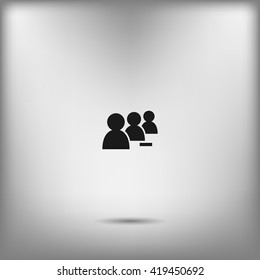 Add new user account flat icon for apps. Vector illustration
