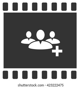 Add new user account flat icon for apps. Vector illustration