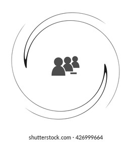 Add new user account flat icon for apps. Vector illustration