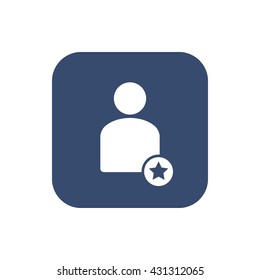 Add new user account flat icon for apps. Vector illustration