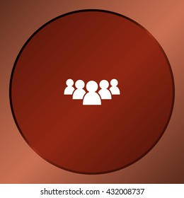 Add new user account flat icon for apps. Vector illustration