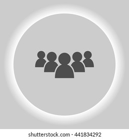 Add new user account flat icon for apps. Vector illustration