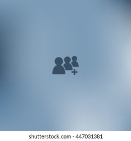 Add new user account flat icon for apps. Vector illustration