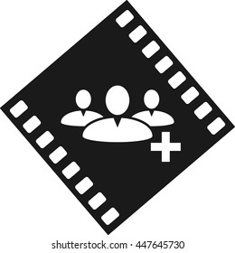 Add new user account flat icon for apps. Vector illustration