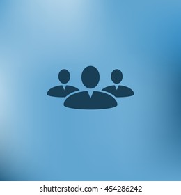 Add new user account flat icon for apps. Vector illustration