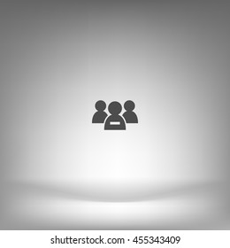 Add new user account flat icon for apps. Vector illustration