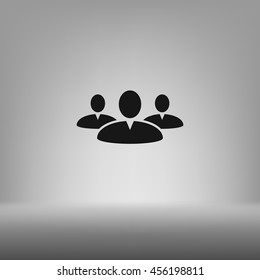 Add new user account flat icon for apps. Vector illustration