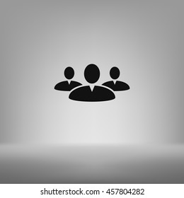 Add new user account flat icon for apps. Vector illustration
