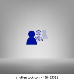 Add new user account flat icon for apps. Vector illustration