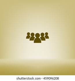 Add new user account flat icon for apps. Vector illustration